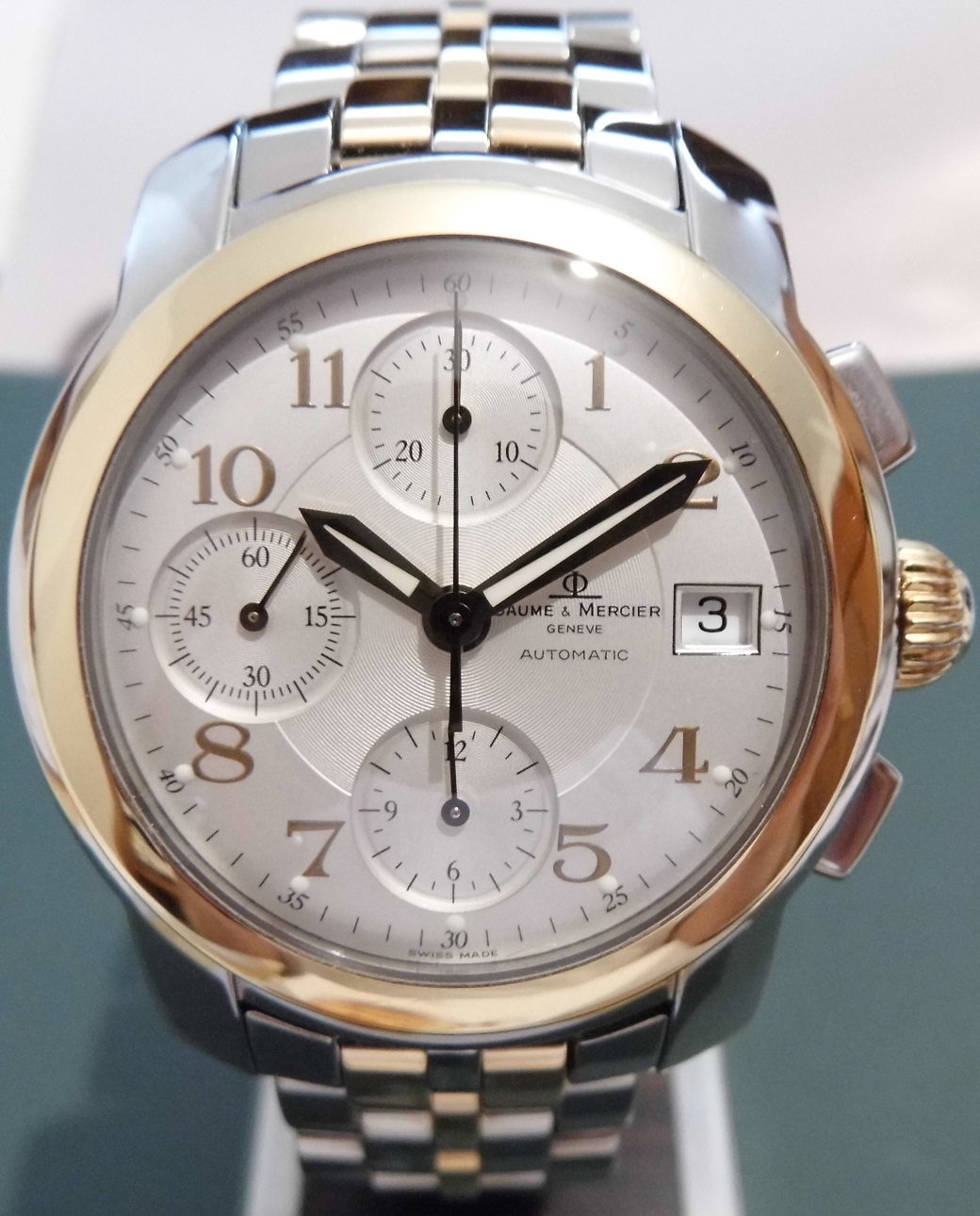 Baume & Mercier Capeland Chronograph, Sliver Dial, Bracelet