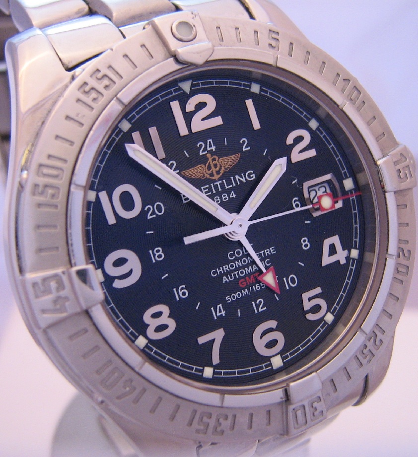 Breitling Colt GMT, Black Dial With Steel Bracelet