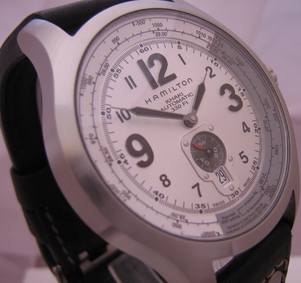 Hamilton Khaki QNE Automatic, Silver Dial With Leather Strap