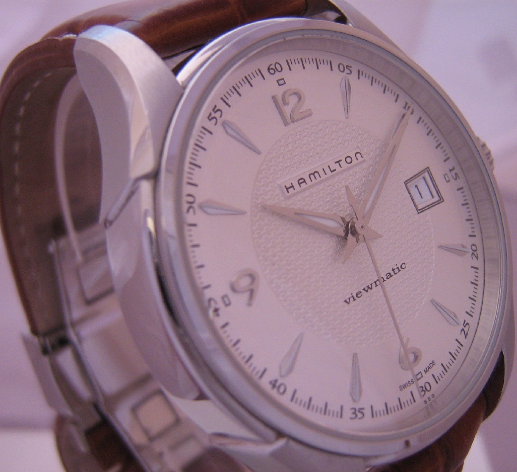 Hamilton Jazzmaster Viewmatic, Silver Dial With Leather Strap