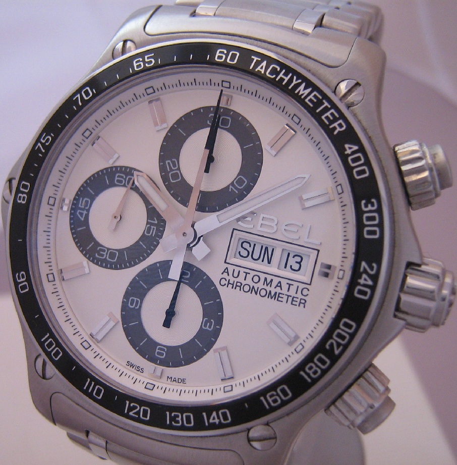 Ebel Discovery 1911 Chronograph, Silver Dial With Bracelet