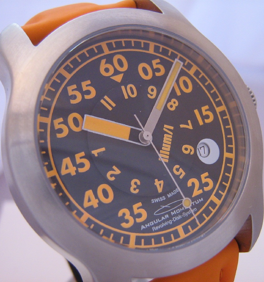 Angular Momentum Illum I Divers Watch, Black Dial With Rubber Strap