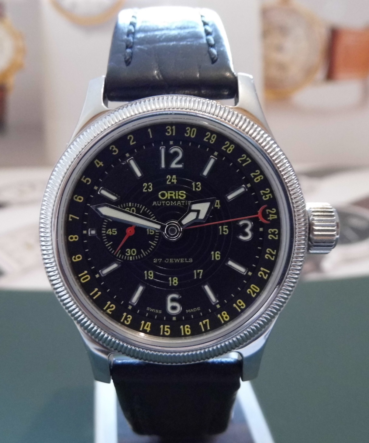 Oris Big Crown Commander, Black Dial, Leather Strap
