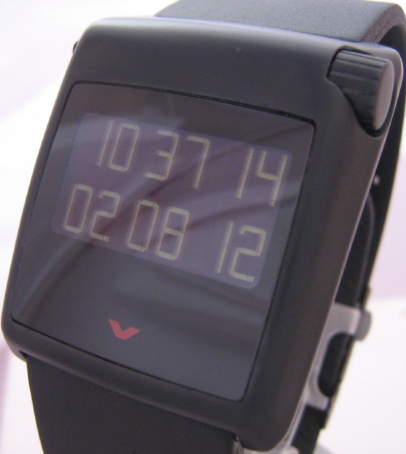 Ventura V-tec Kappa Digital Watch, Black Dial With Rubber Strap