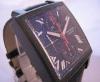 Louis Erard La Carree Automatic Chronograph, Black Dial With Leather Strap