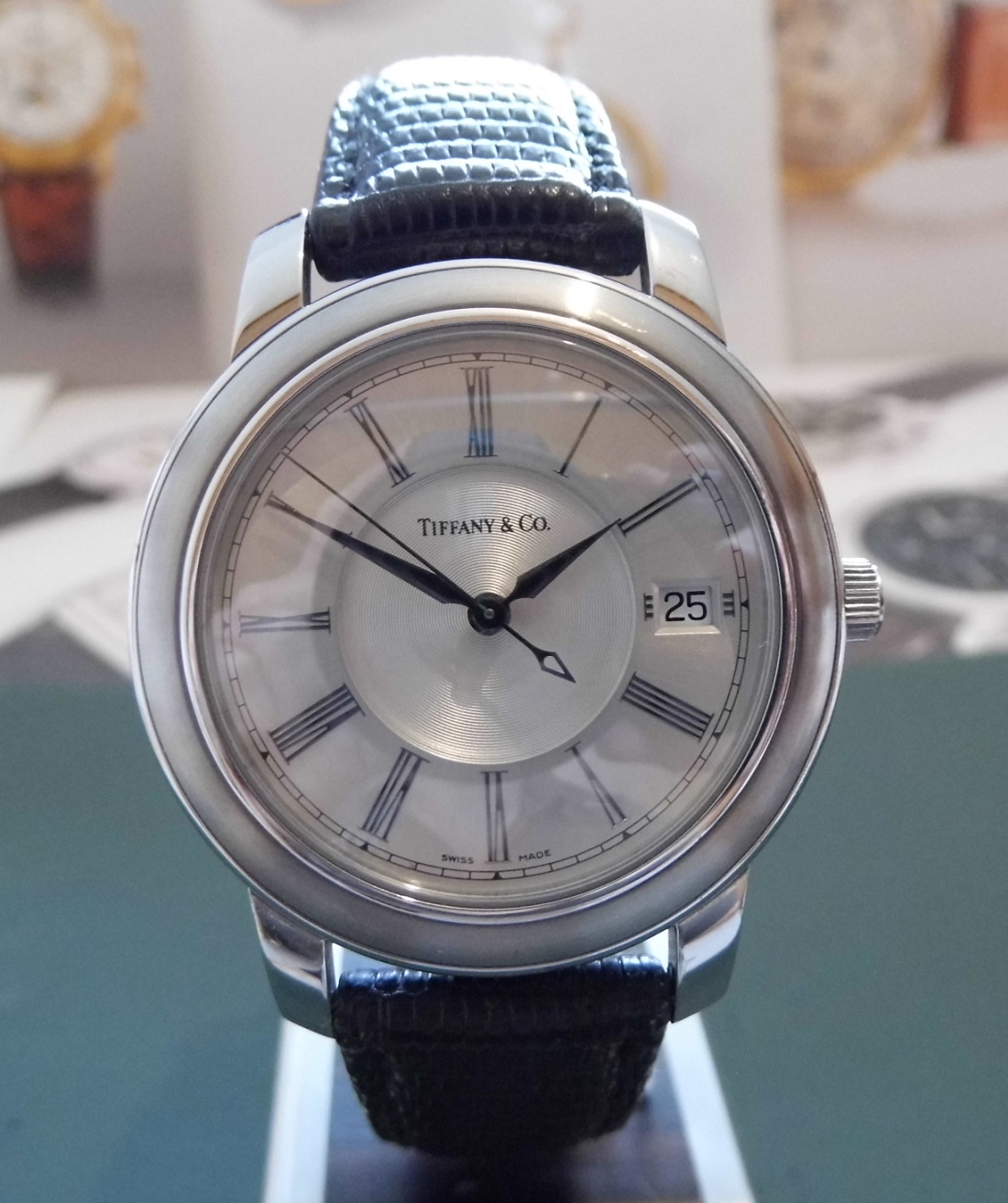 Tiffany Mark Automatic Chronometer, Silver Dial, Leather Strap