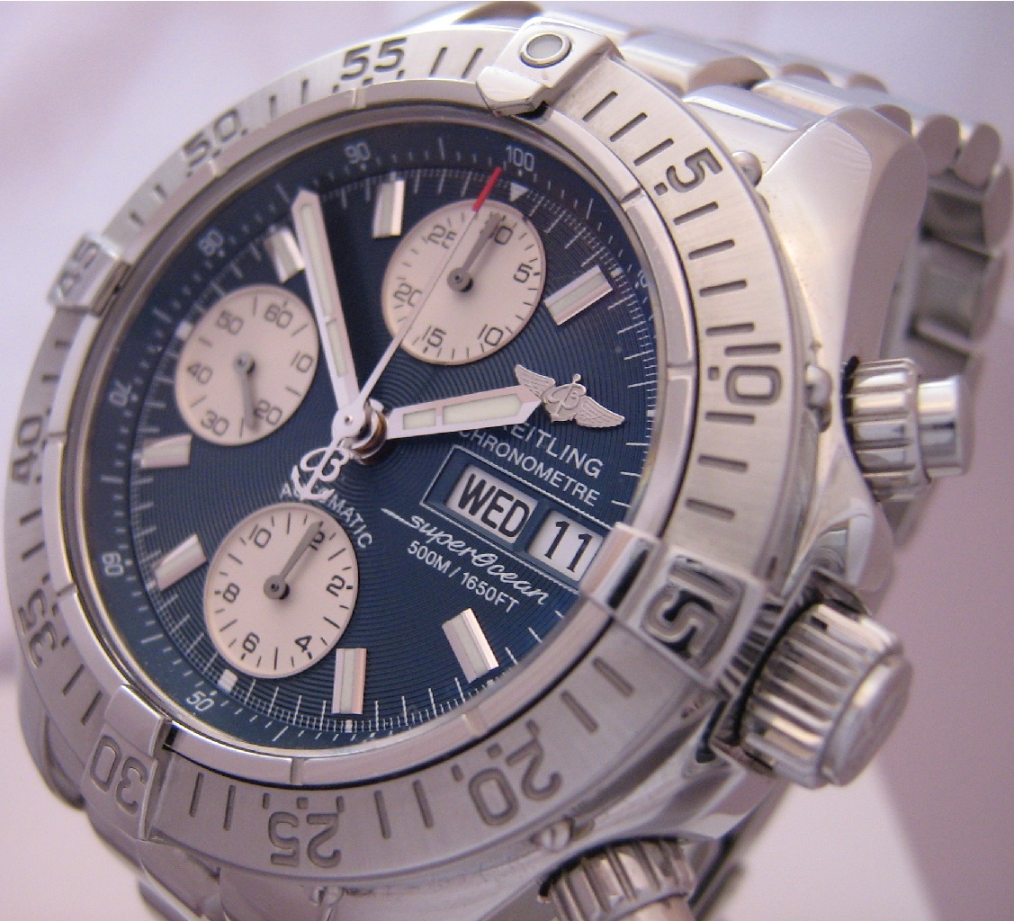 Breitling SuperOcean Chronograph, Blue Dial With Bracelet