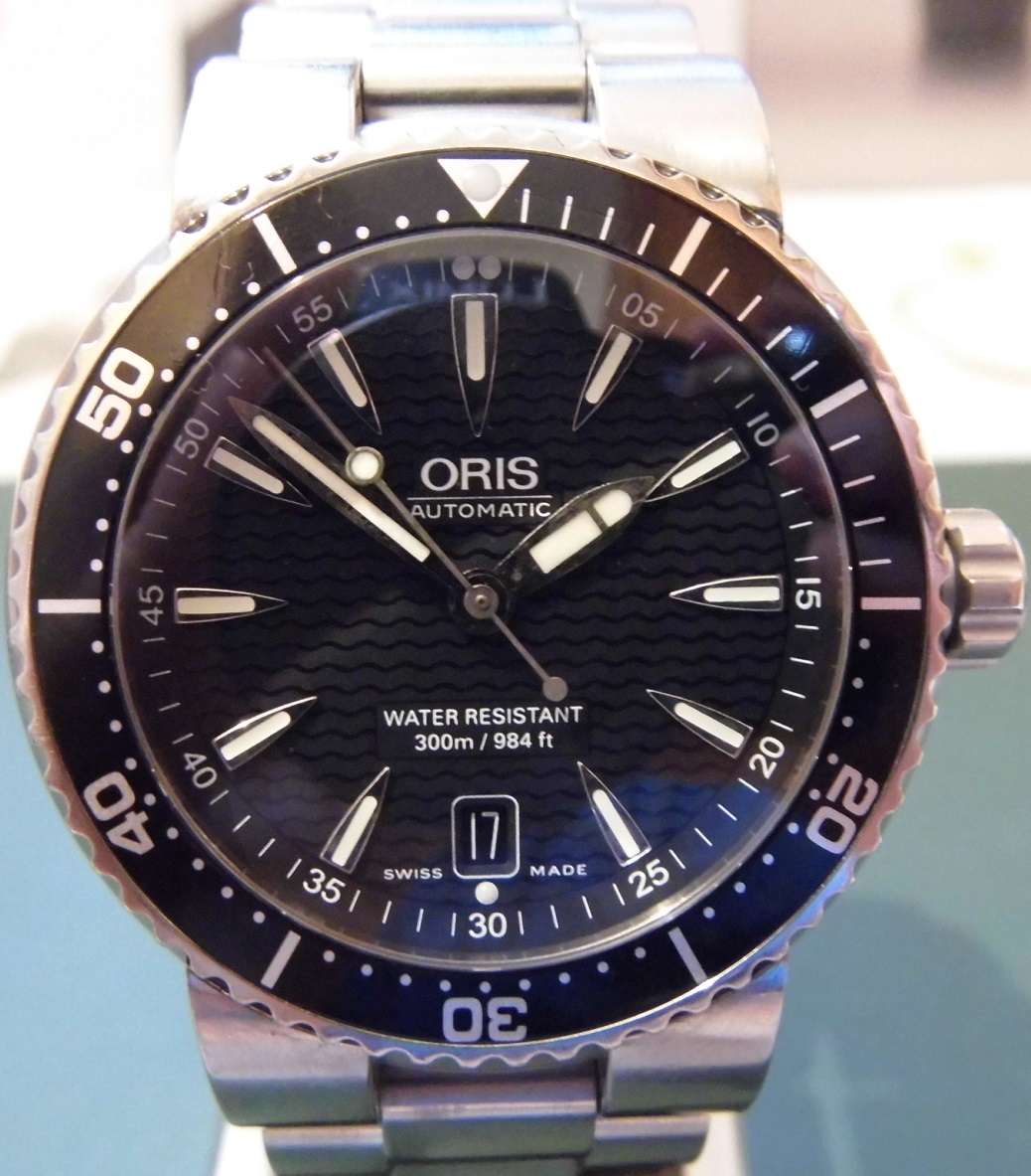 Oris TT1 Divers Watch, Black, Steel Bracelet