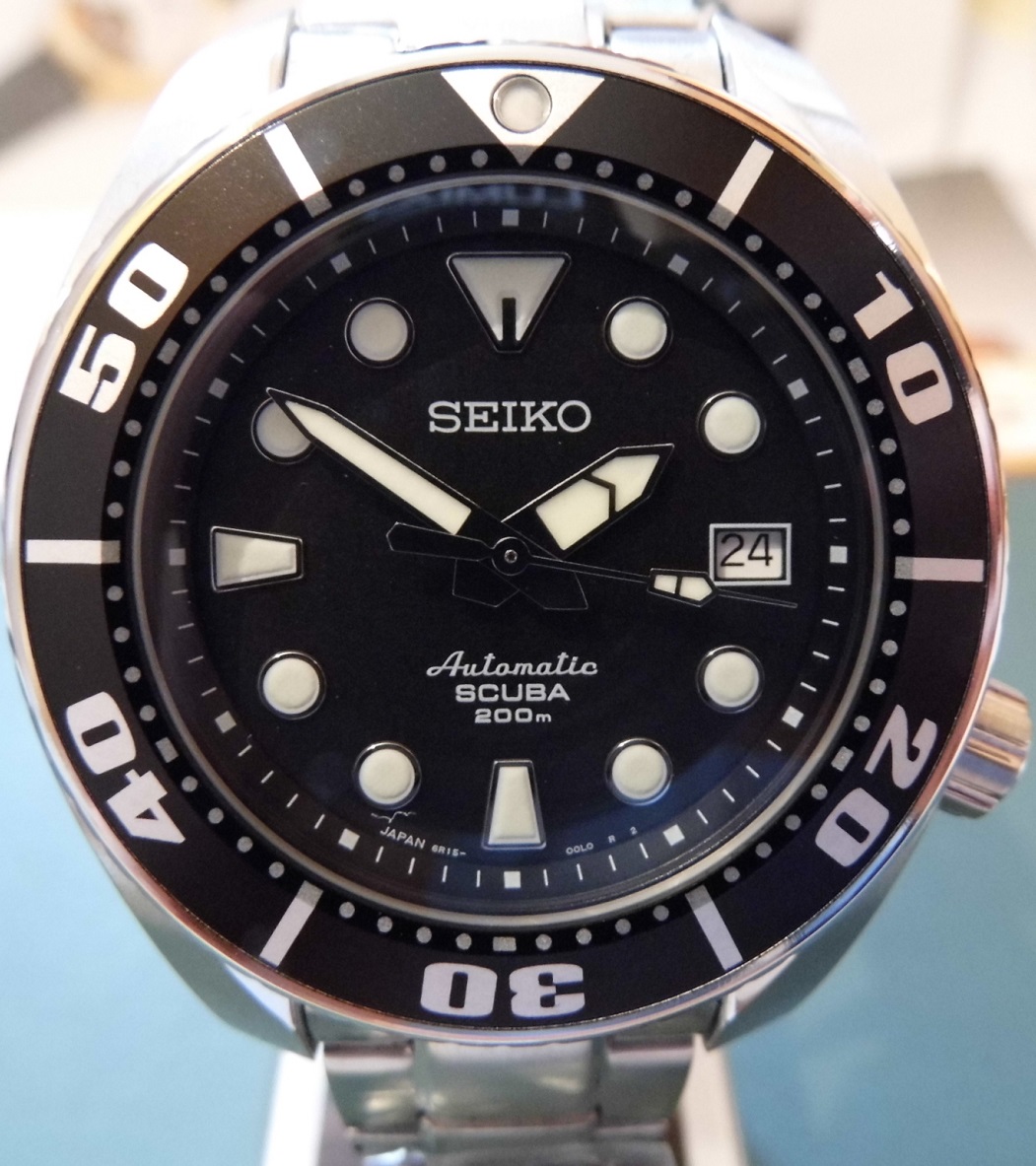 Seiko Scuba Prospex Sumo, Black Dial, Steel Bracelet