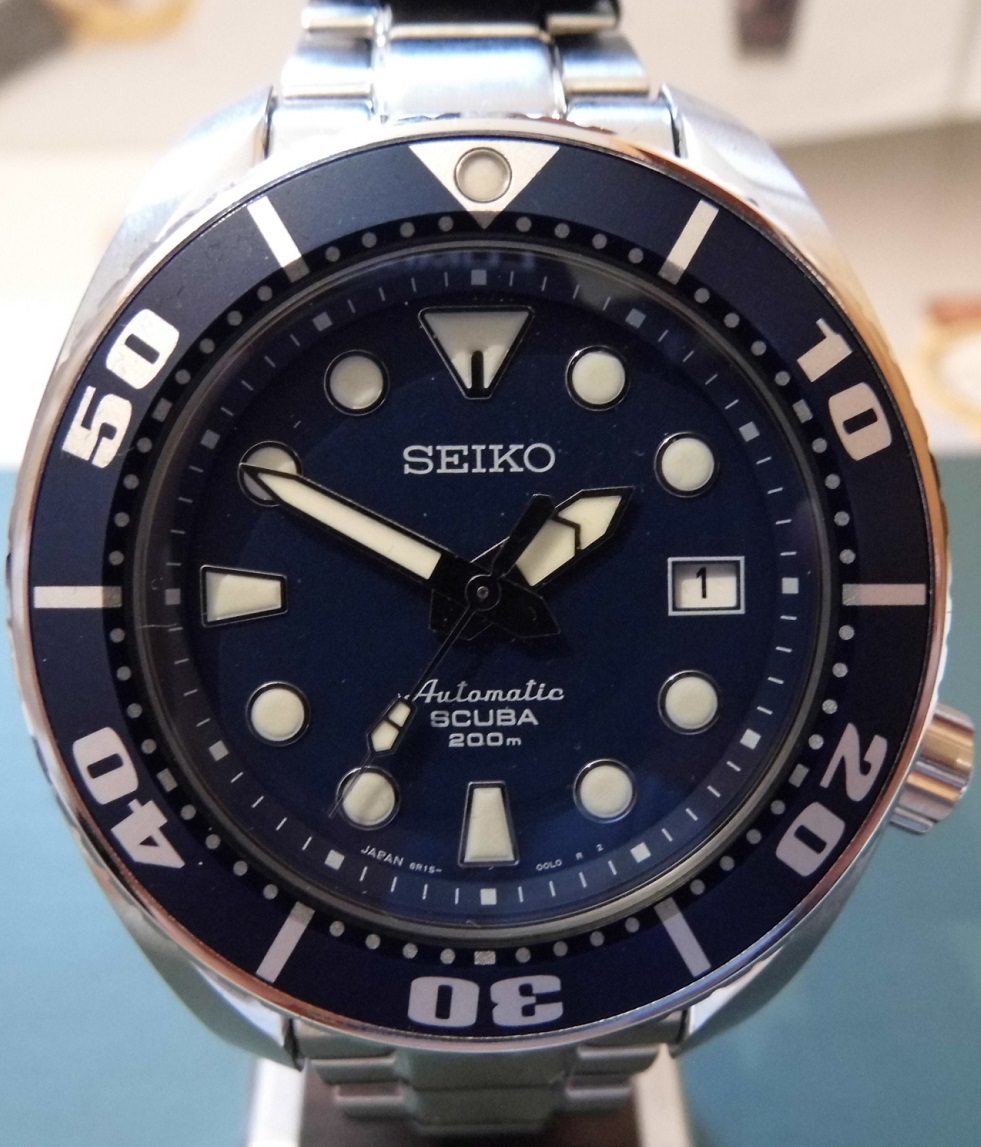 Seiko Scuba Prospex Sumo, Blue Dial, Steel Bracelet