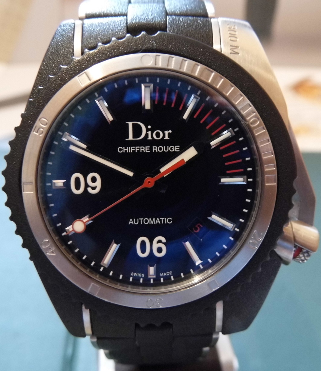 Dior Chiffre Rouge 300M Divers, Black Dial, Steel & Rubber Bracelet