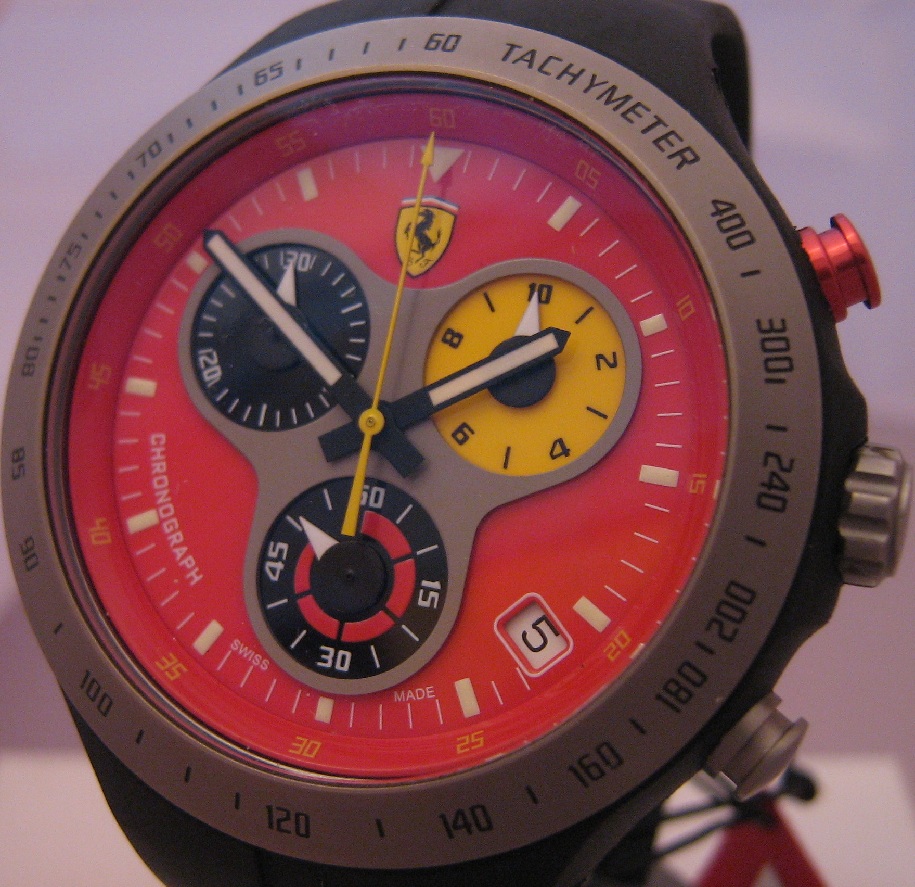 Scuderia Ferrari Jumbo Red Chronograph, Red Dial, Rubber Strap