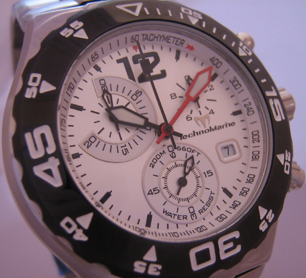 Technomarine Magnum Moonsun TMY, Silver Dial With Steel Bracelet