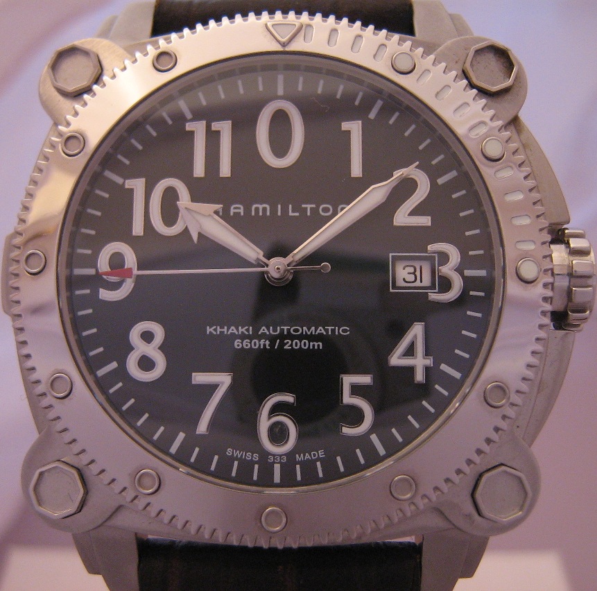 Hamilton Below Zero Automatic, Black Dial, Leather Strap