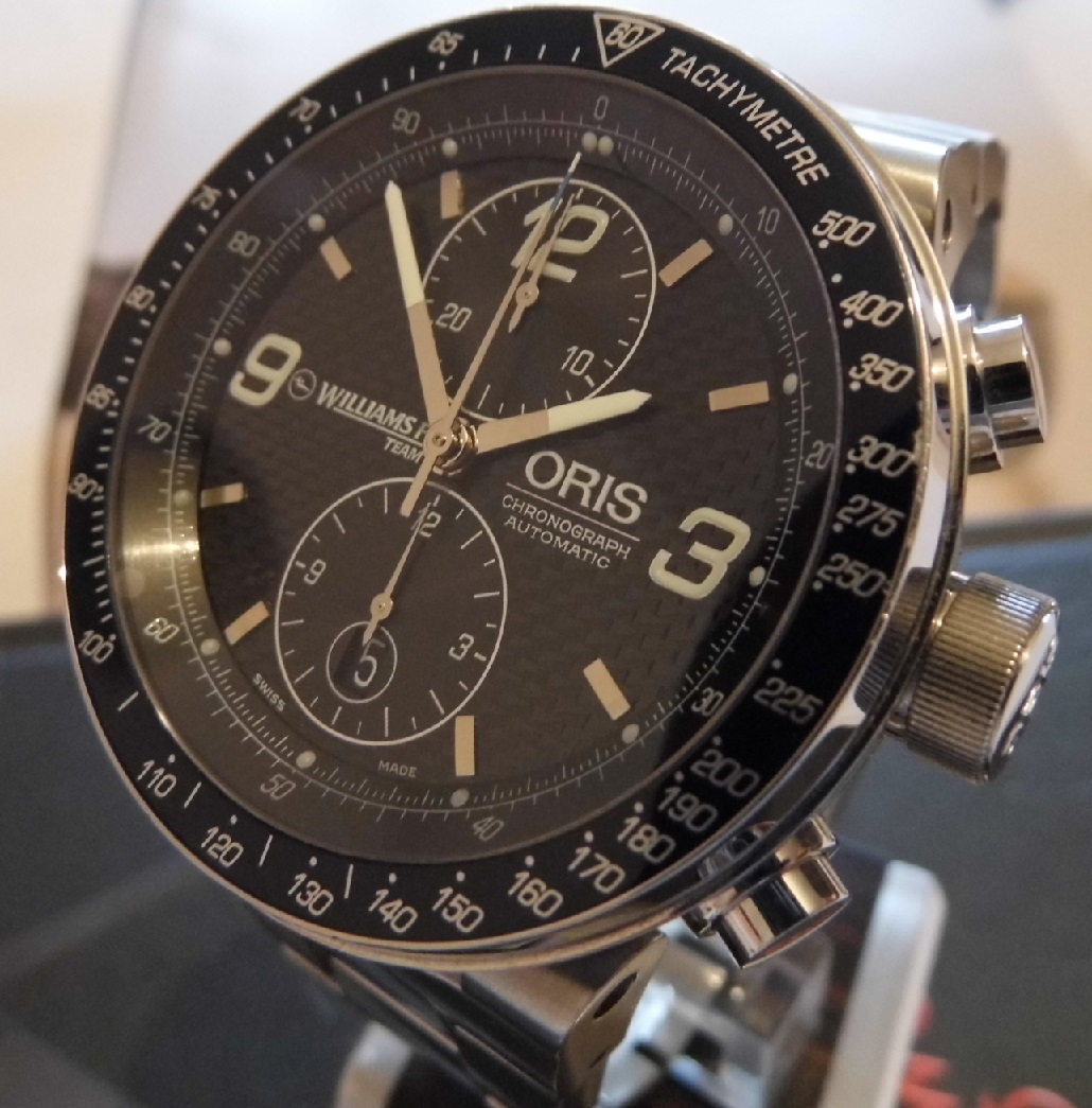 Oris Williams F1 Chronograph, Blue Carbon Dial With Bracelet