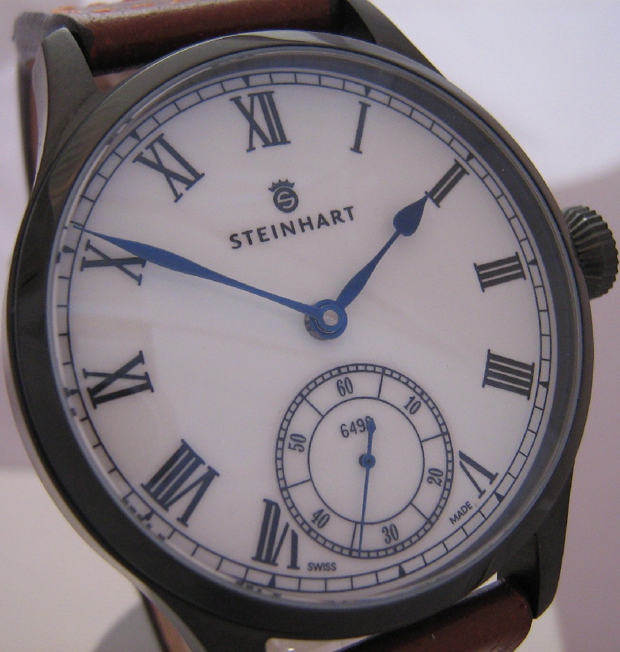 Steinhart Marine Chronometer II, White Dial, Leather Strap