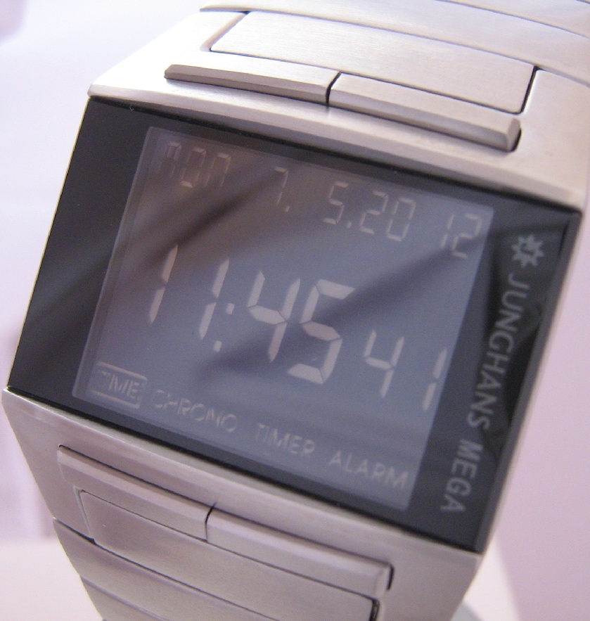 Junghans Mega 1000 Radio Controlled Watch, Black Dial With Bracelet