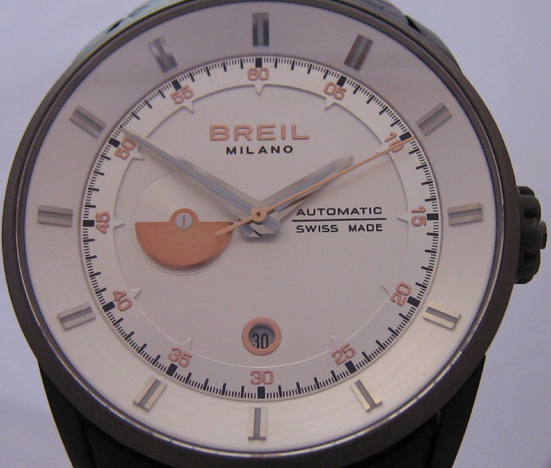 Breil Milano Automatic Watch, Silver Dial With Leather Strap