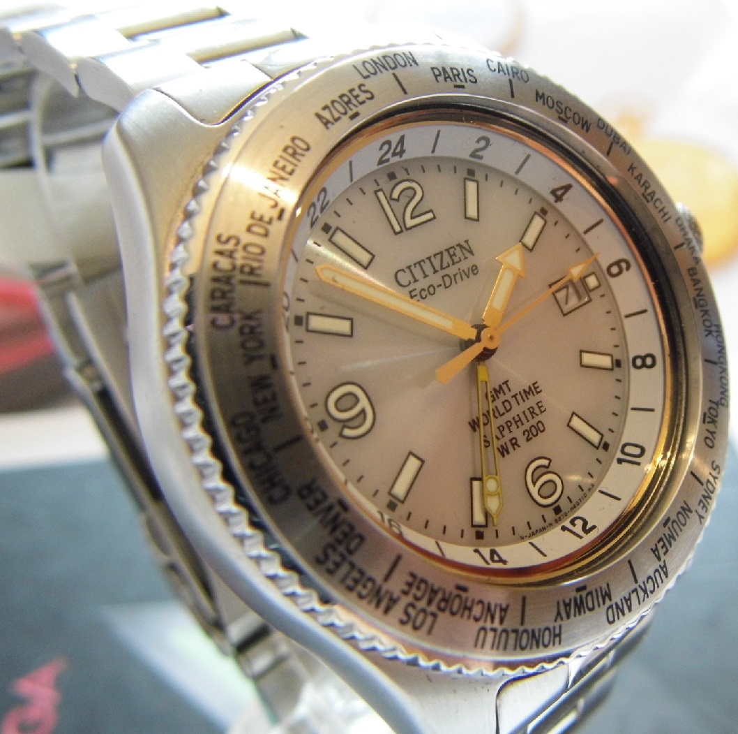 Citizen Eco Drive Promaster GMT, Silver Dial, Bracelet