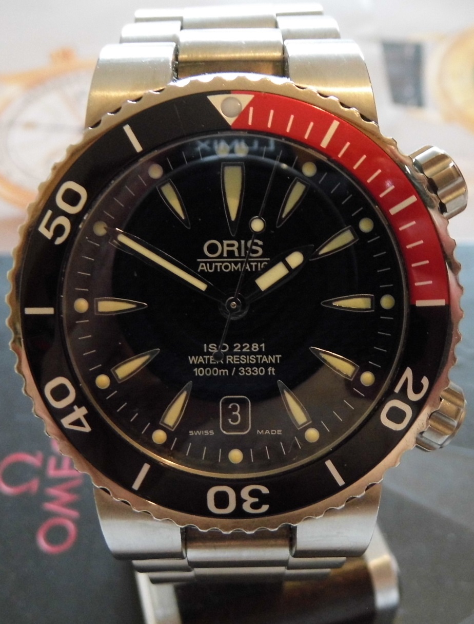 Oris TT1 Divers Titanium, Black Dial, Titanium Bracelet