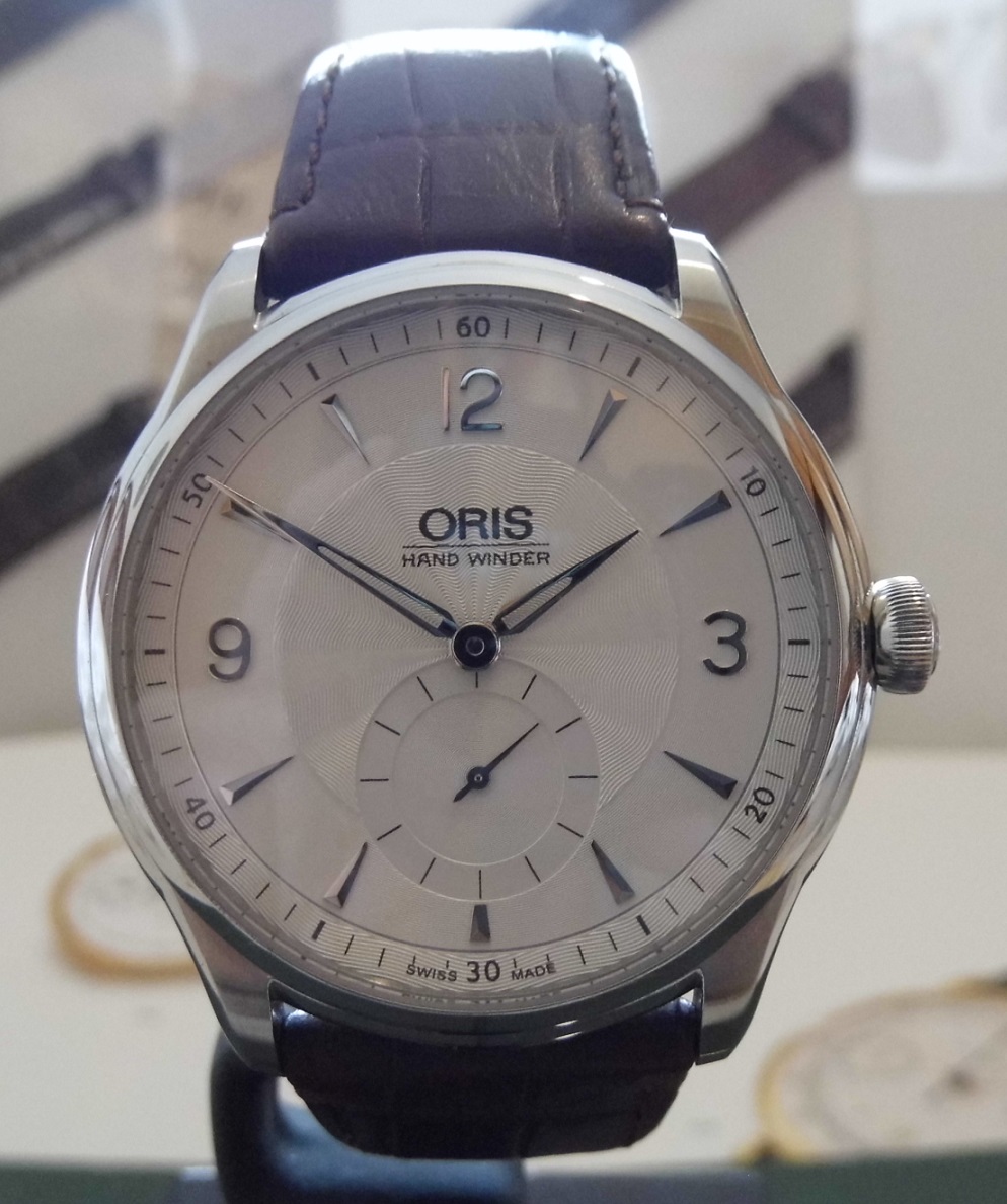 Oris Artelier Hand Winding, Silver Dial, Brown Leather Strap