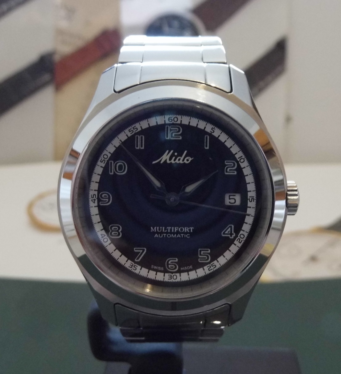 Mido Multifort Automatic Watch, Black Dial With Stainless Steel Bracelet