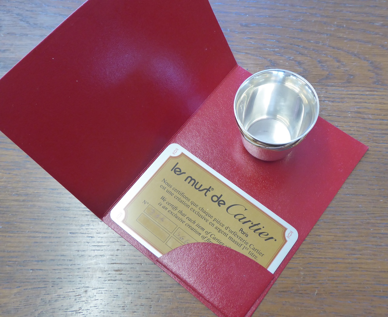 A Cartier Trinity Sterling Silver Cup