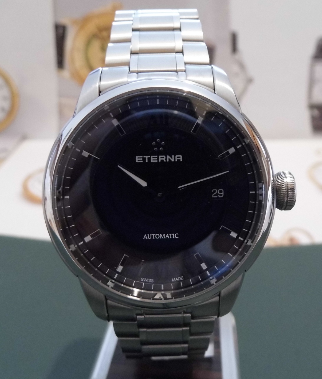 Eterna Adventic Automatic, Black Dial, Bracelet