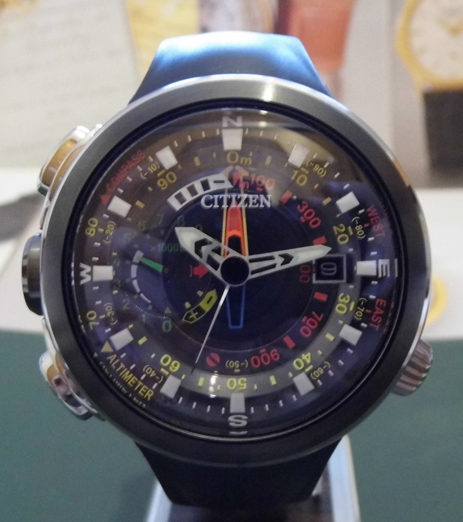 Citizen Cirrus Altichron, Black Dial, Black Rubber Strap