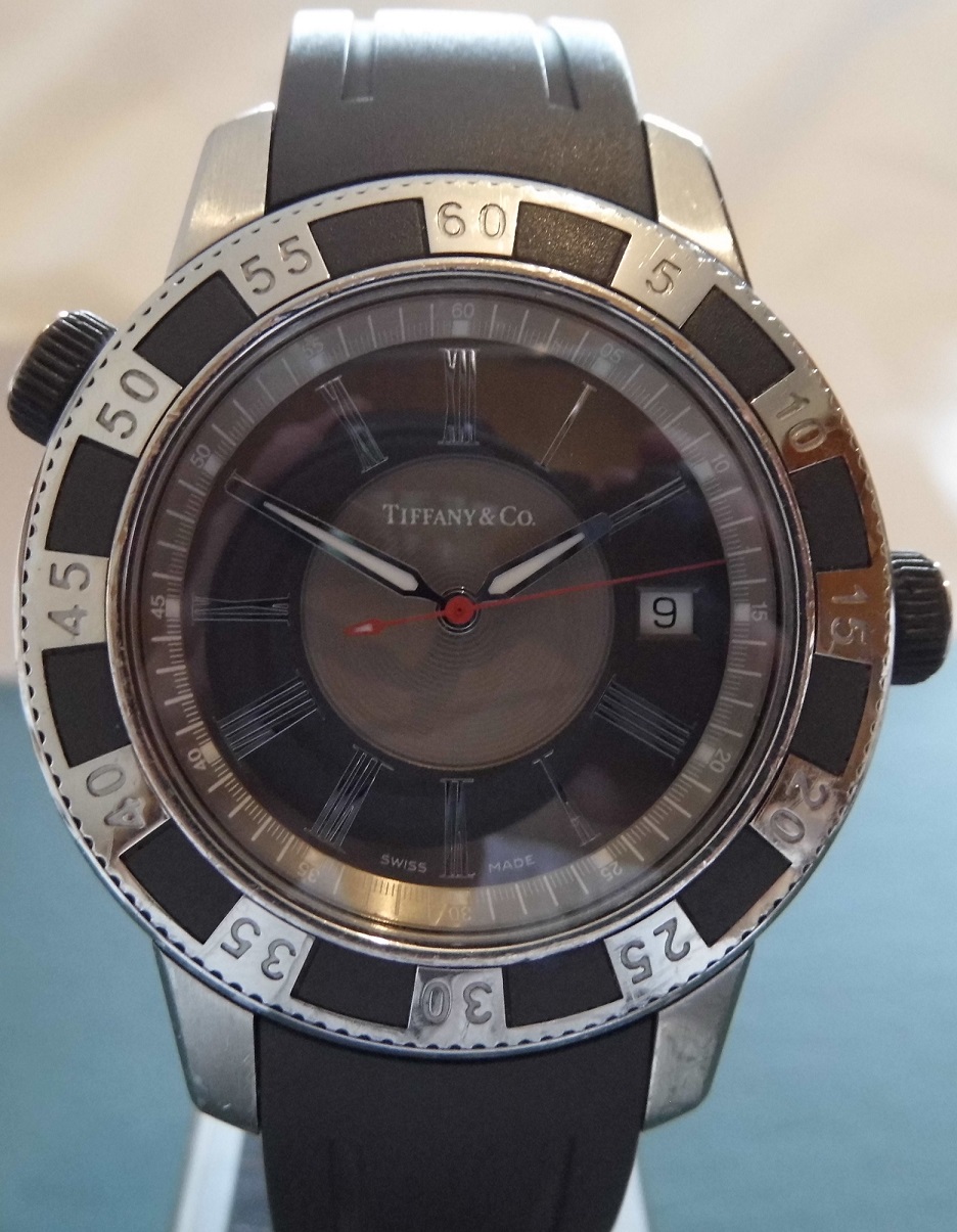 Tiffany T57 Quartz Resonator, Grey Dial, Rubber & Steel Straps