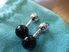 Tiffany & Co Sterling Silver & Onyx Barbell Cufflinks