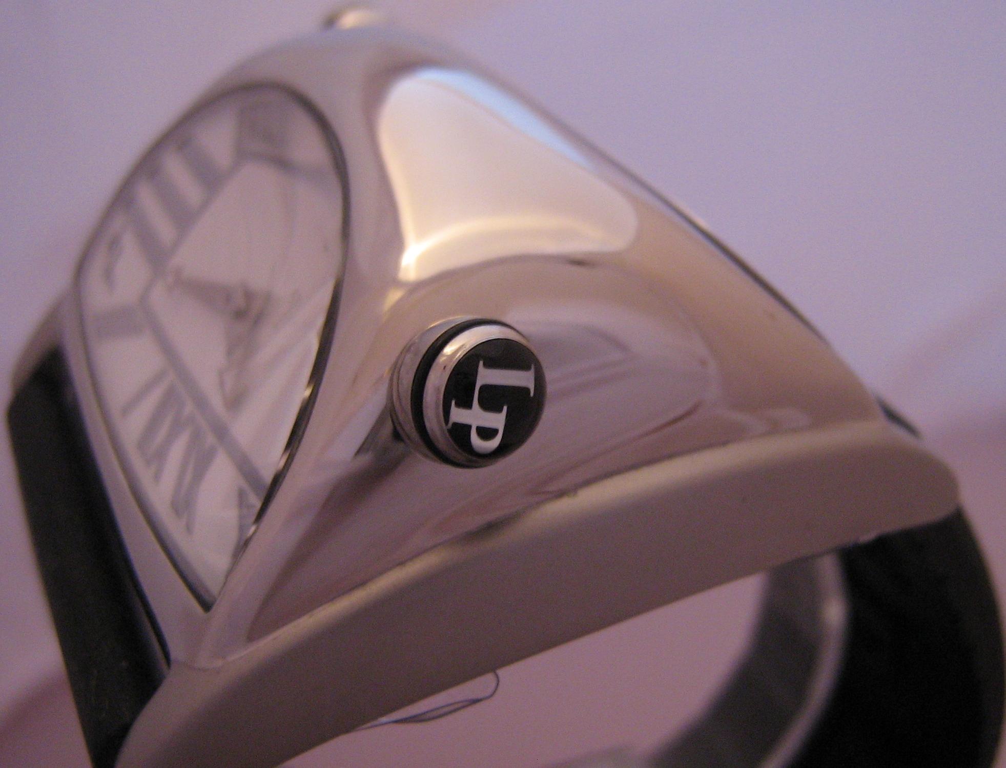 LP Italy Stratosphere Dual Time Watch, White Dials With Rubber Strap