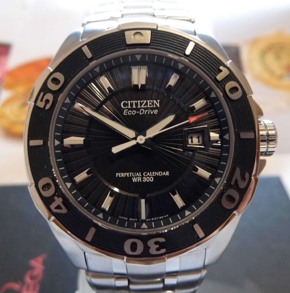 Citizen Signature Perpetual Calendar Diver, Blue Dial, Bracelet
