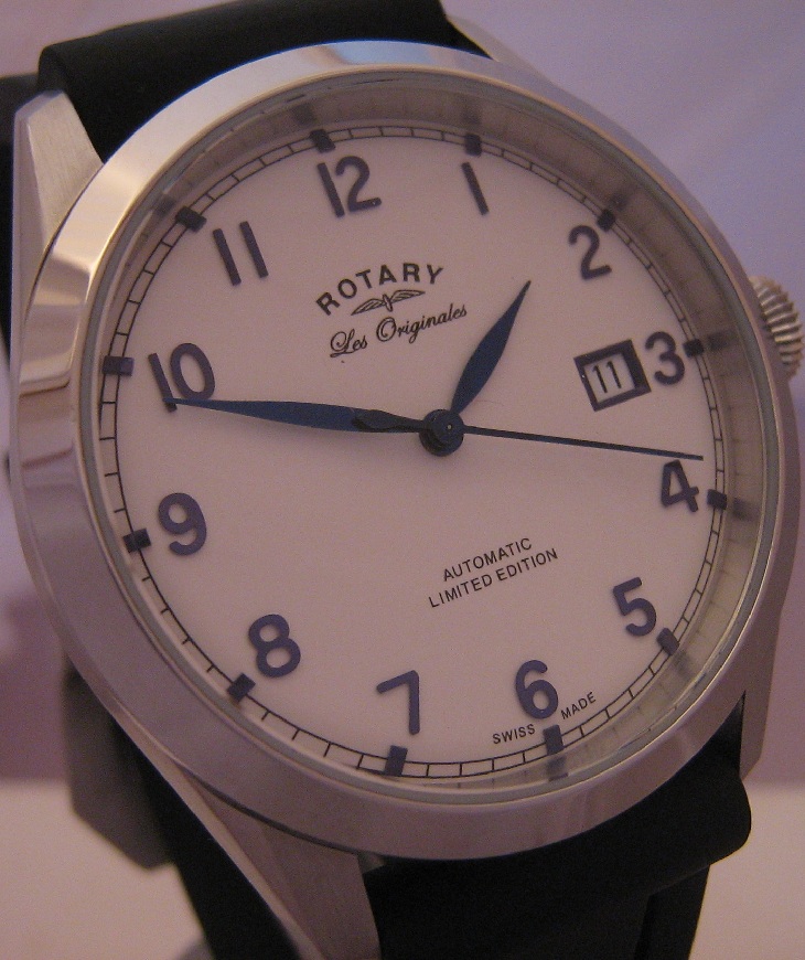 Rotary Les Originales Ltd Edition, White Dial, Rubber Strap