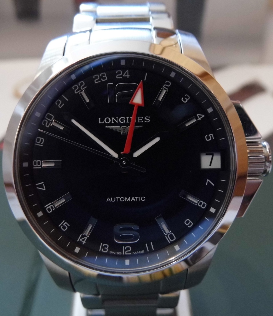 Longines Conquest GMT, Black Dial, Bracelet