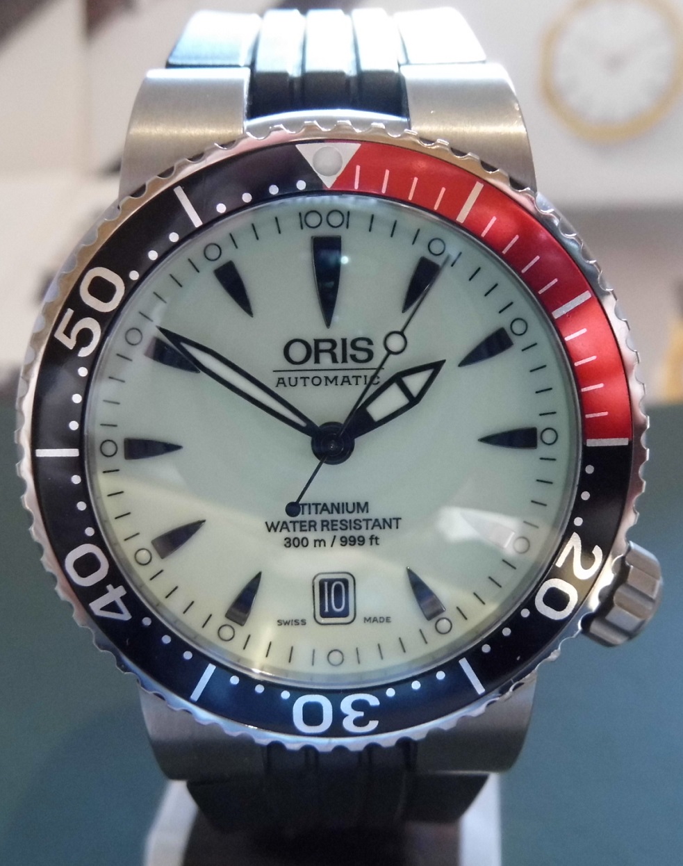 Oris TT1 300M Titanium Divers, Lume Dial, Strap 