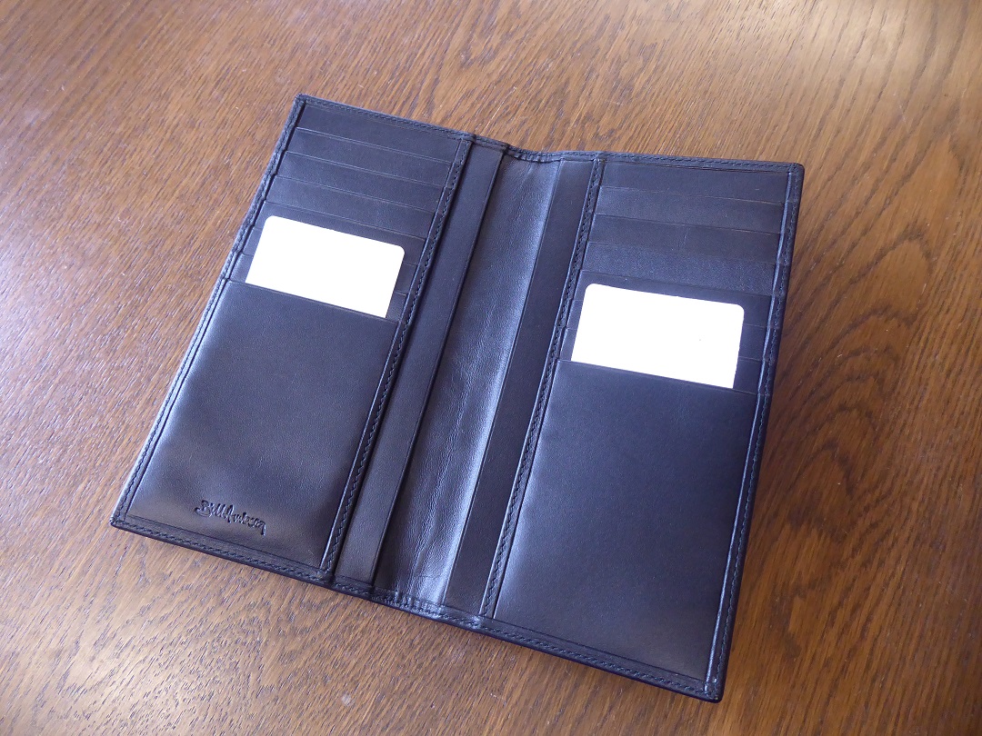 Bill Amberg Leather Long Coat Wallet