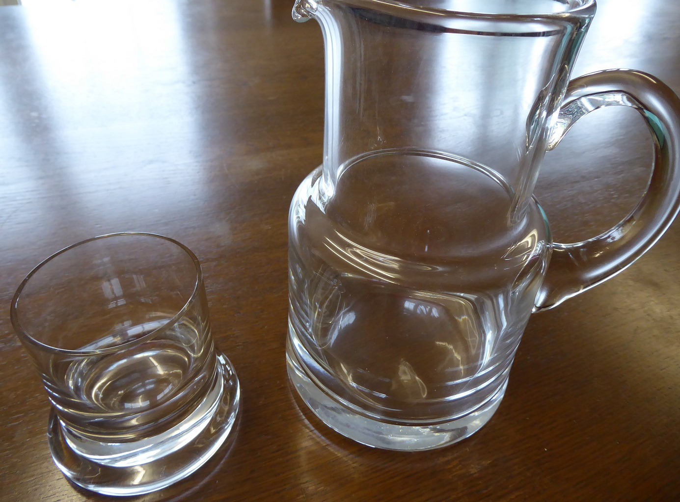 A Tiffany & Co Glass Bedside Carafe & Glass