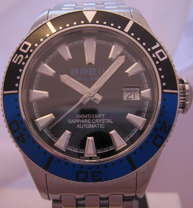 Breil Manta Automatic Watch, Black Dial With Steel Bracelet