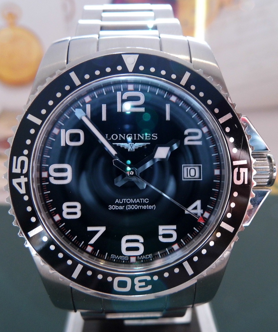 Longines Hydroconquest Automatic, Black Dial, Steel Bracelet