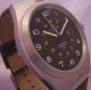 Glycine Combat Automatic Watch, Black Dial With Green Canvas/Leather Strap
