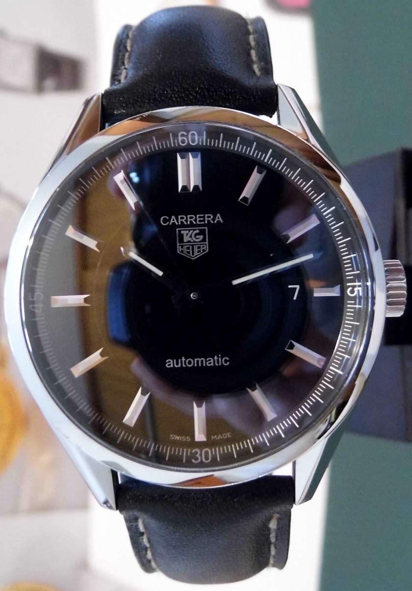 Tag Heuer Carrera Automatic, Black Dial, Leather Strap