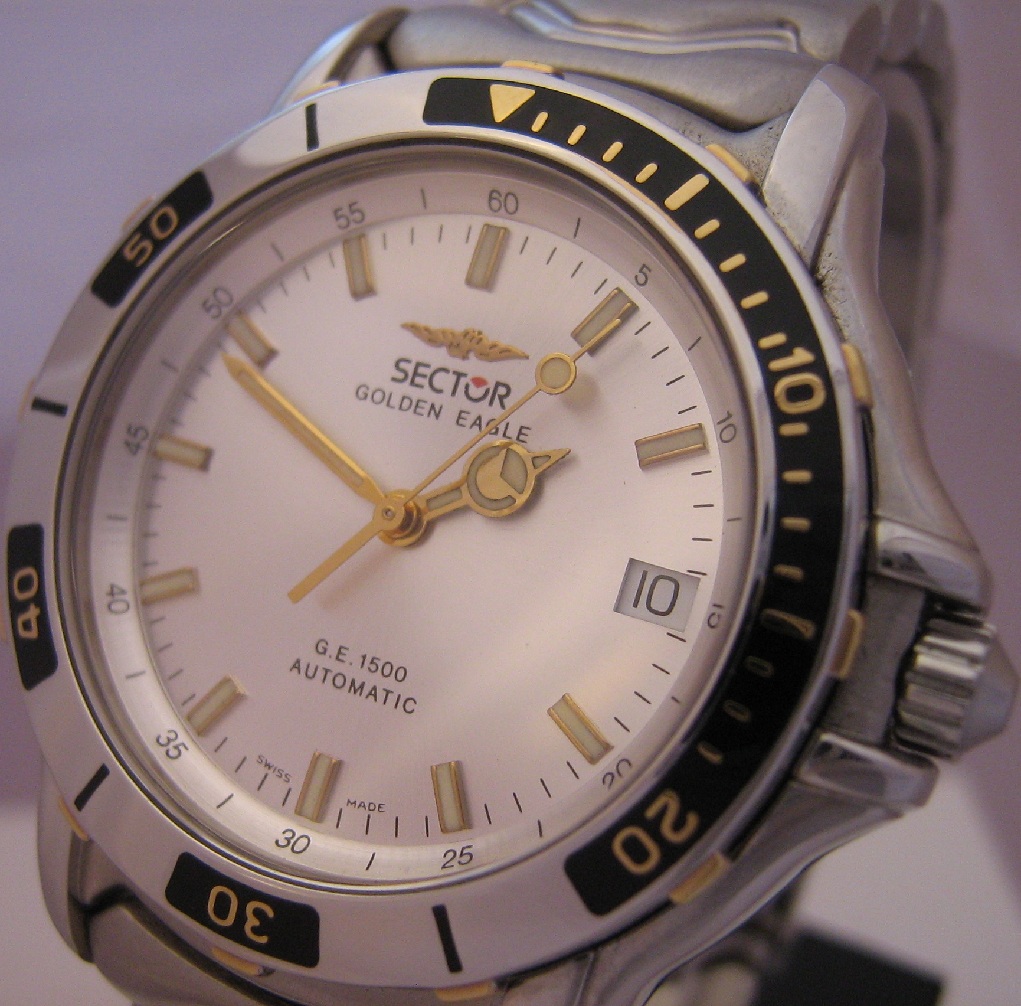 Sector Golden Eagle 1500, Silver Dial With Stainless Steel Bracelet