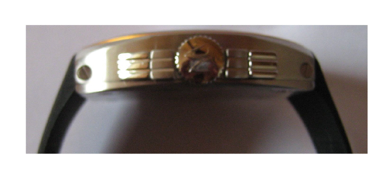 Super Avio Chronograph, Black Dial/White Numerals With Rubber Strap