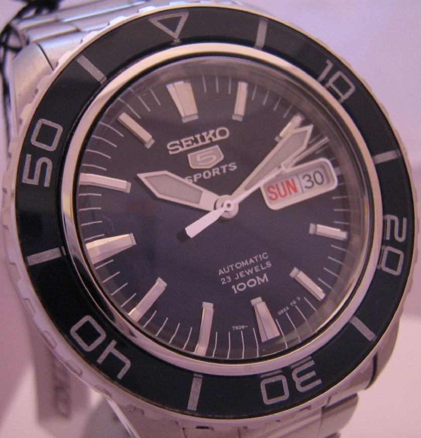 Seiko 5 Automatic Sports, Blue Dial, Steel Bracelet