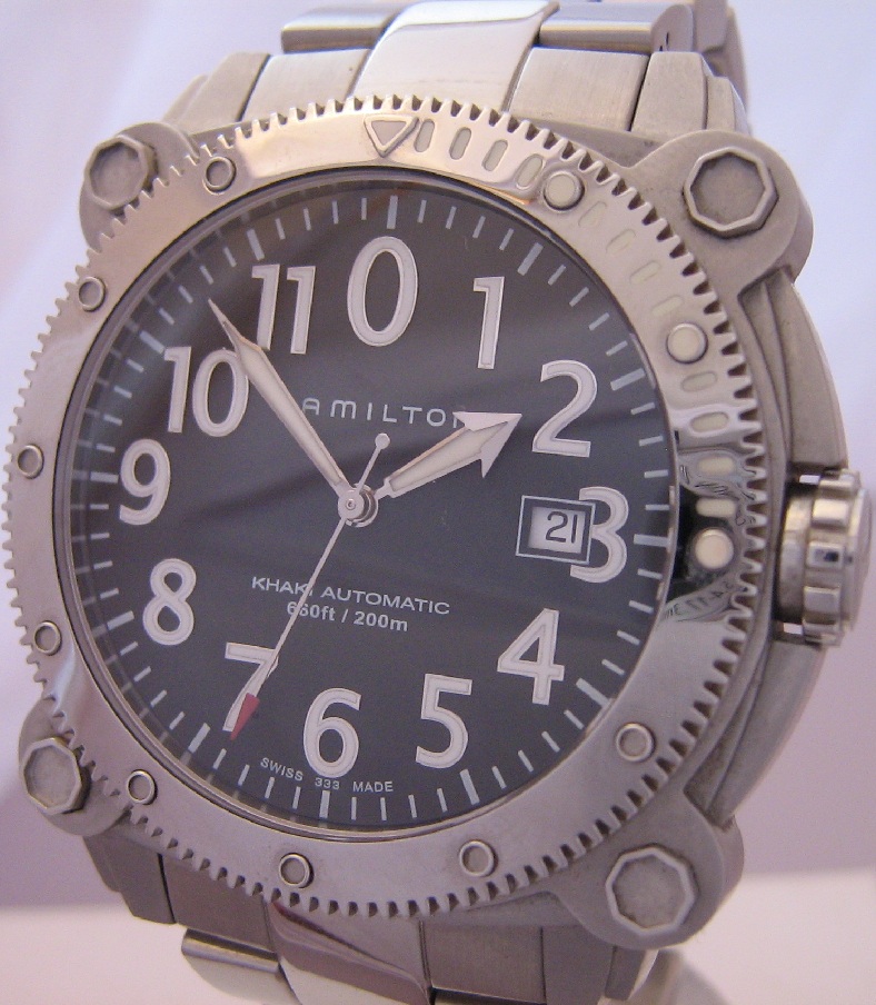 Hamilton Below Zero Automatic, Black Dial, Steel Bracelet