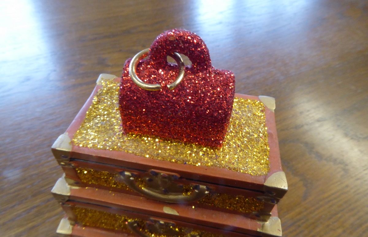 A Louis Vuitton Trunk Christmas Decoration