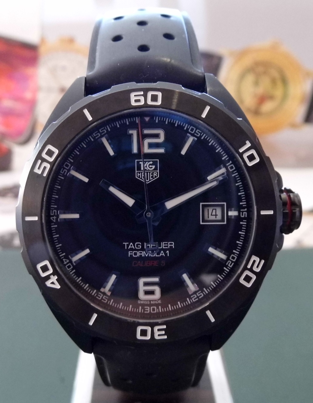Tag Heuer Formula 1 Calibre 5 Automatic, Black Dial, Rubber Strap