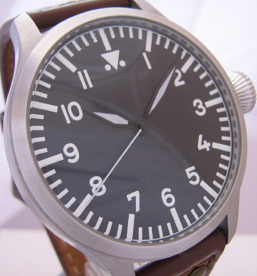 Azimuth Bombardier I, Black Dial With Leather Straps