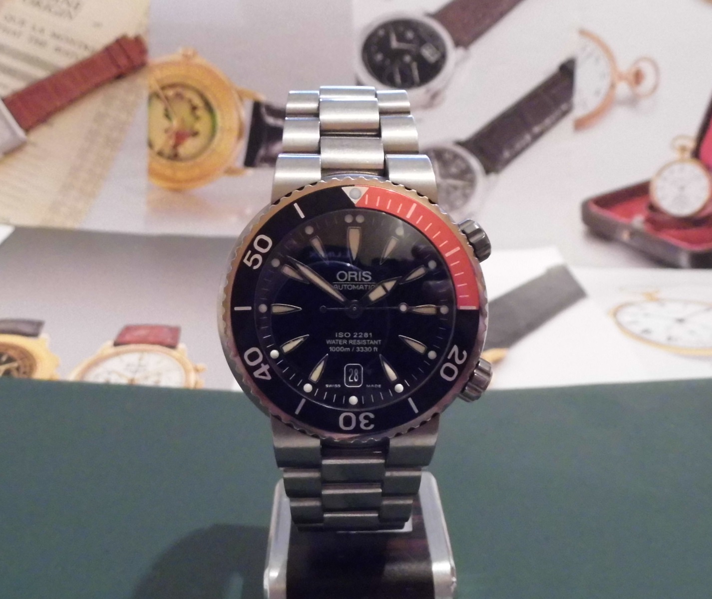 Oris TT1 Divers Titanium, Black Dial, Titanium Bracelet